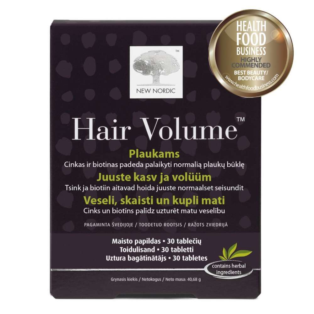 

Комплекс для роста и объема волос New Nordic Hair Volume 30 таблеток (NN-30)