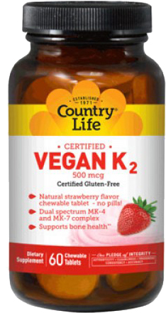 

Витамины Country Life VEGAN K2 500 мкг 60 таблеток (015794080152)