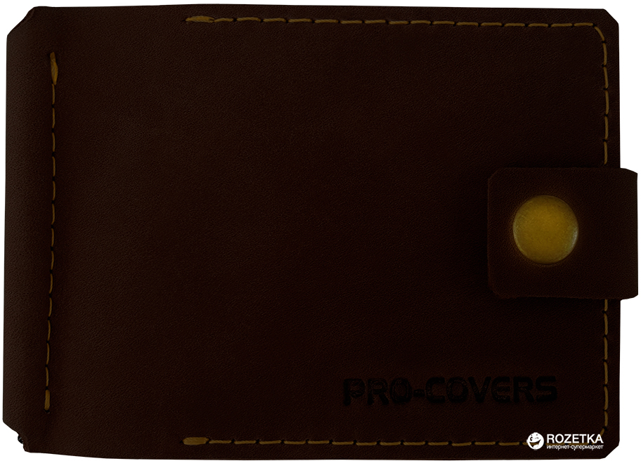 Акція на Зажим для денег Pro-Covers PC03980035 Темно-коричневый (2503980035003) від Rozetka UA