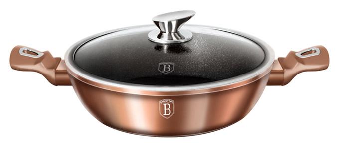 

Сотейник Berlinger Haus Rose Gold Ø28 см (3.8 л) с крышкой индукционный с антипригарным покрытием
