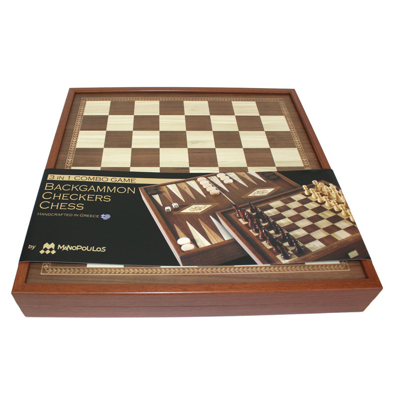 

Шахматы+Нарды+Шашки (3 в 1) Manopoulos, 40х40 см (088-3601STP)