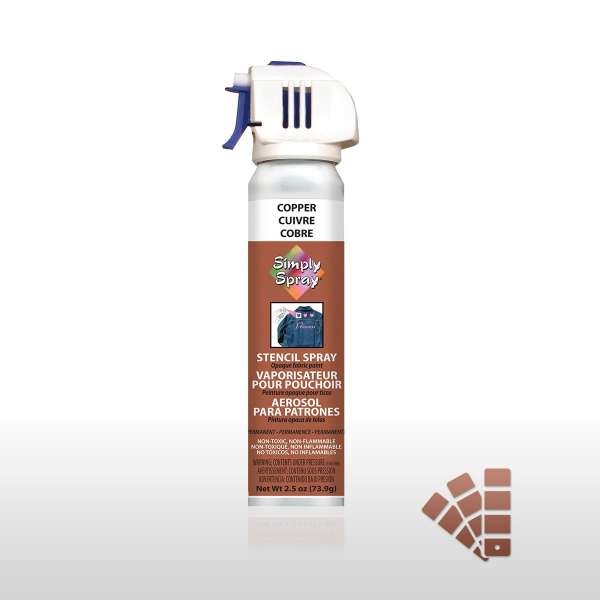 

Трафаретная краска для ткани медного цвета Simply Spray Stencil Paint, 73.9 мл