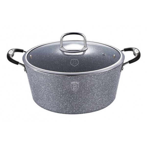 

Кастрюля из алюминия Berlinger Haus Grey Stone 2.5 л со стеклянной крышкой, гранитное покрытие Ø20 см