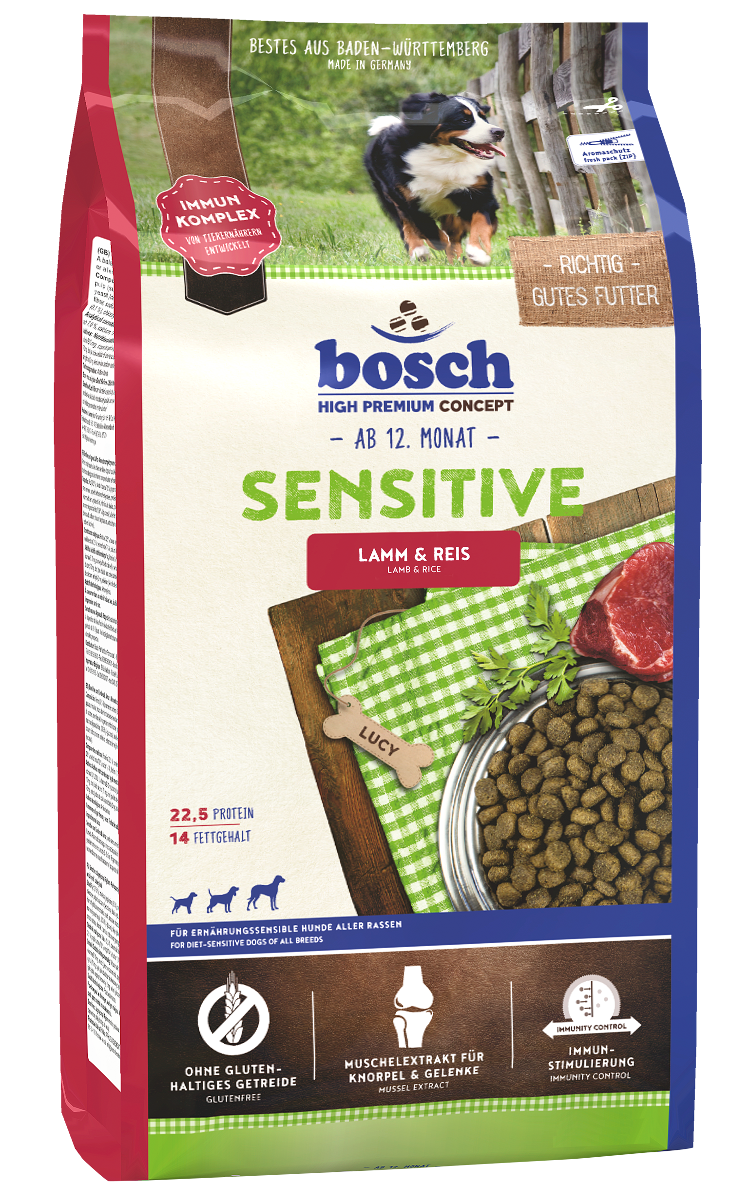 

Сухой корм для собак Bosch Sensitive Ягненок и рис 3 кг