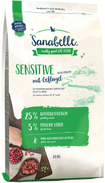 

Сухой корм для взрослых кошек Bosch Sanabelle Sensitive (домашняя птица) 2 кг (8336002)