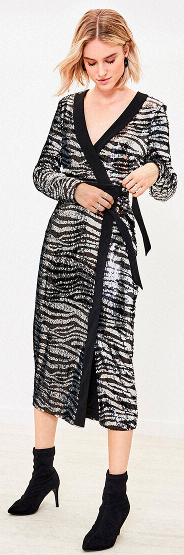 

Платье Oasis Althea Sequin Ls Wrap Midi Dre 071801-58 S