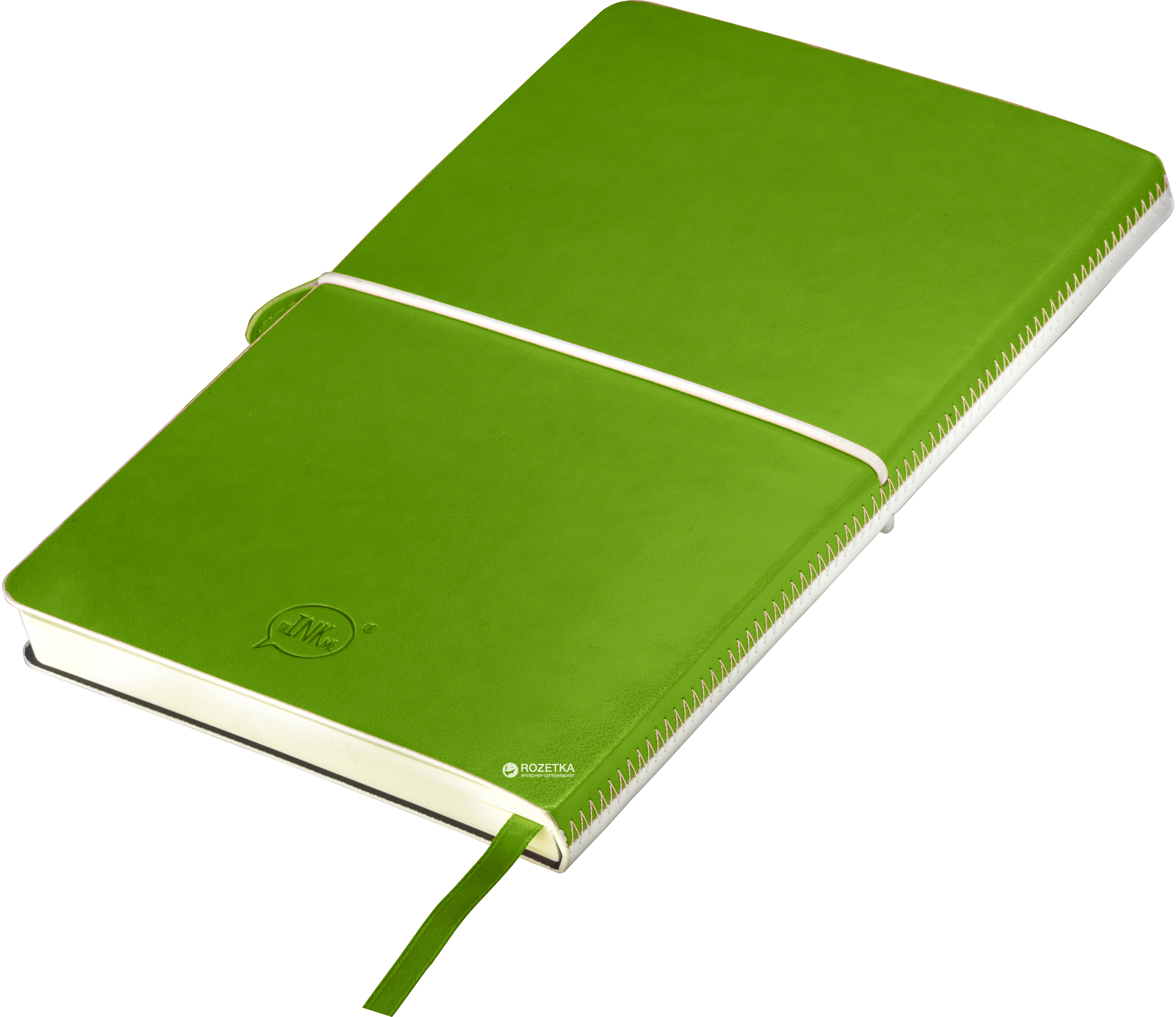 Записная книга Thinkme Franky 13 x 21 см 256 страниц в линейку Белая/Зеленая (2110000000219)(TM21212/15)