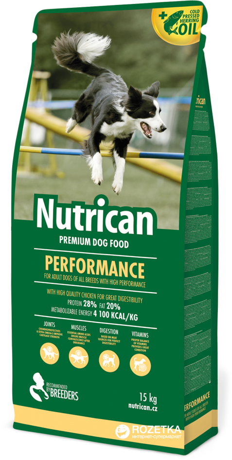 

Сухой корм Nutrican Performance для собак со вкусом курицы 15 кг