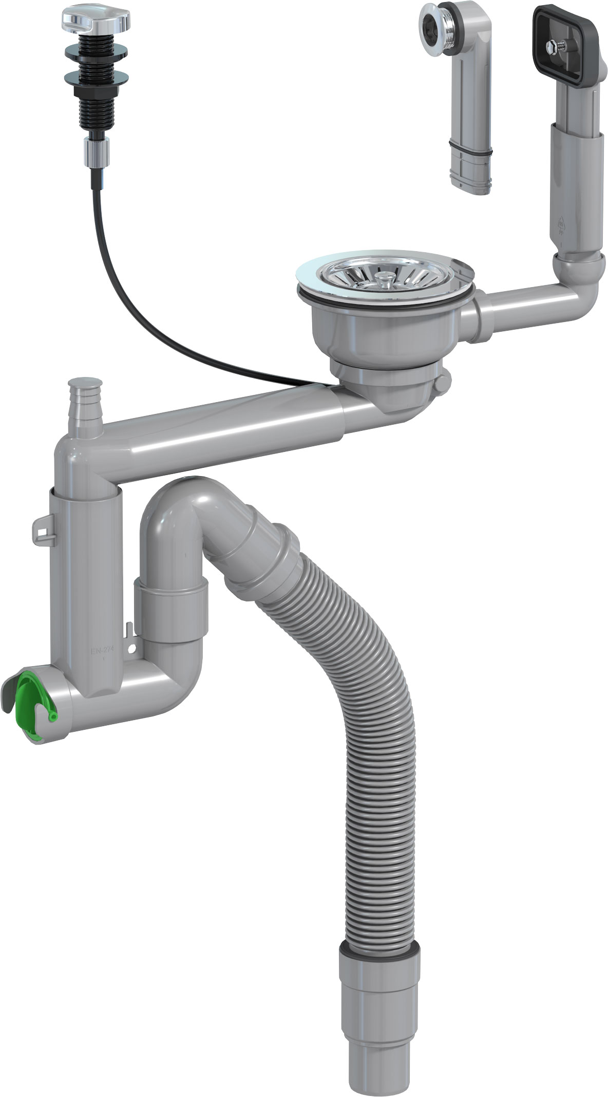 

Сифон для кухонной мойки PREVEX Smartloc 114 мм 40/50 мм полуавтомат (41R13919)