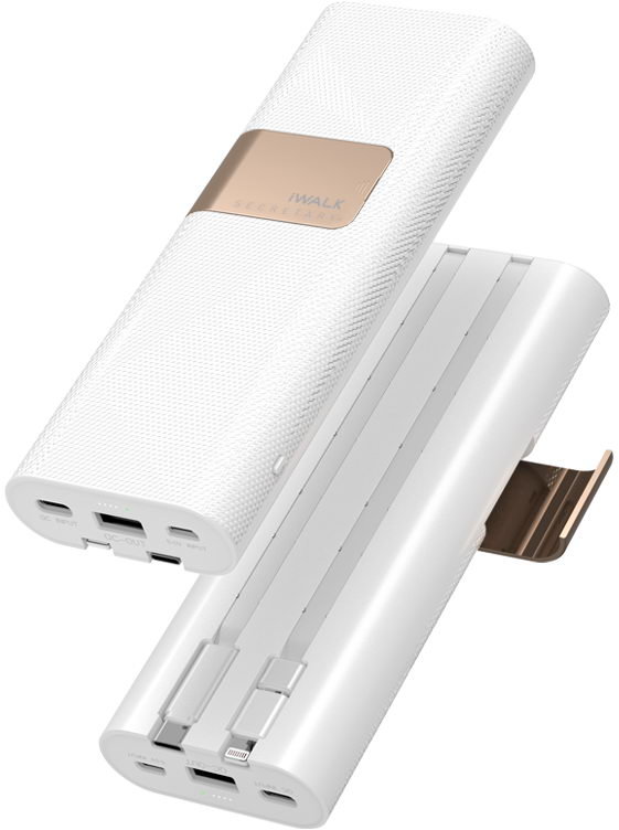 

Внешний аккумулятор iWALK Power Bank Scorpion 20000mAh Lightning/microUSB/USB-C White