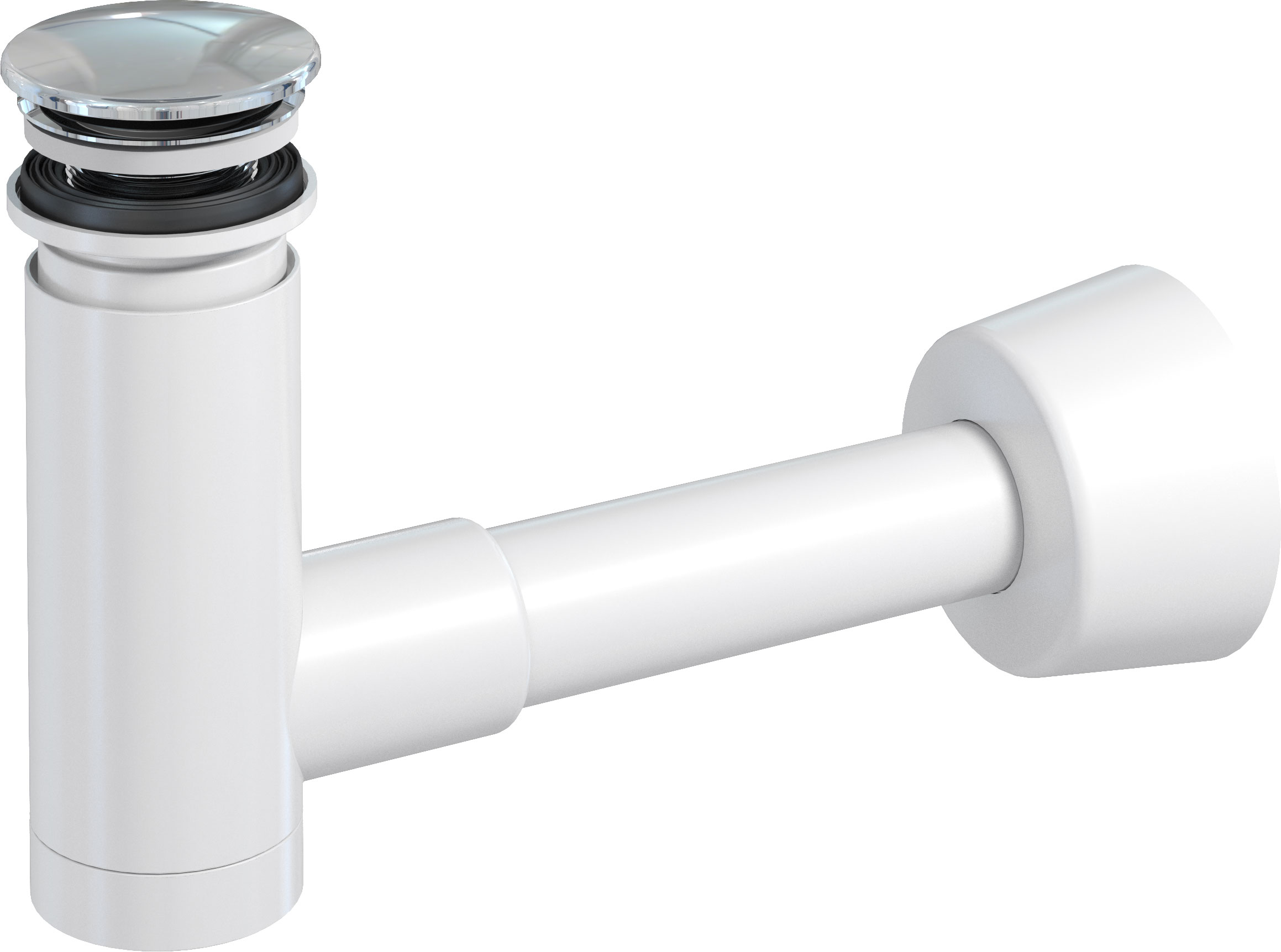 

Сифон для раковины PREVEX EasyClean 40 мм клик-клак без перелива пластик хром (1512426)