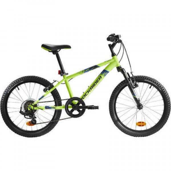 

Детский Горный Велосипед 2-х Колесный 20'' B'TWIN Rockrider 500 (от 7 до 10 лет) Стальной 120 - 135 см Салатовый