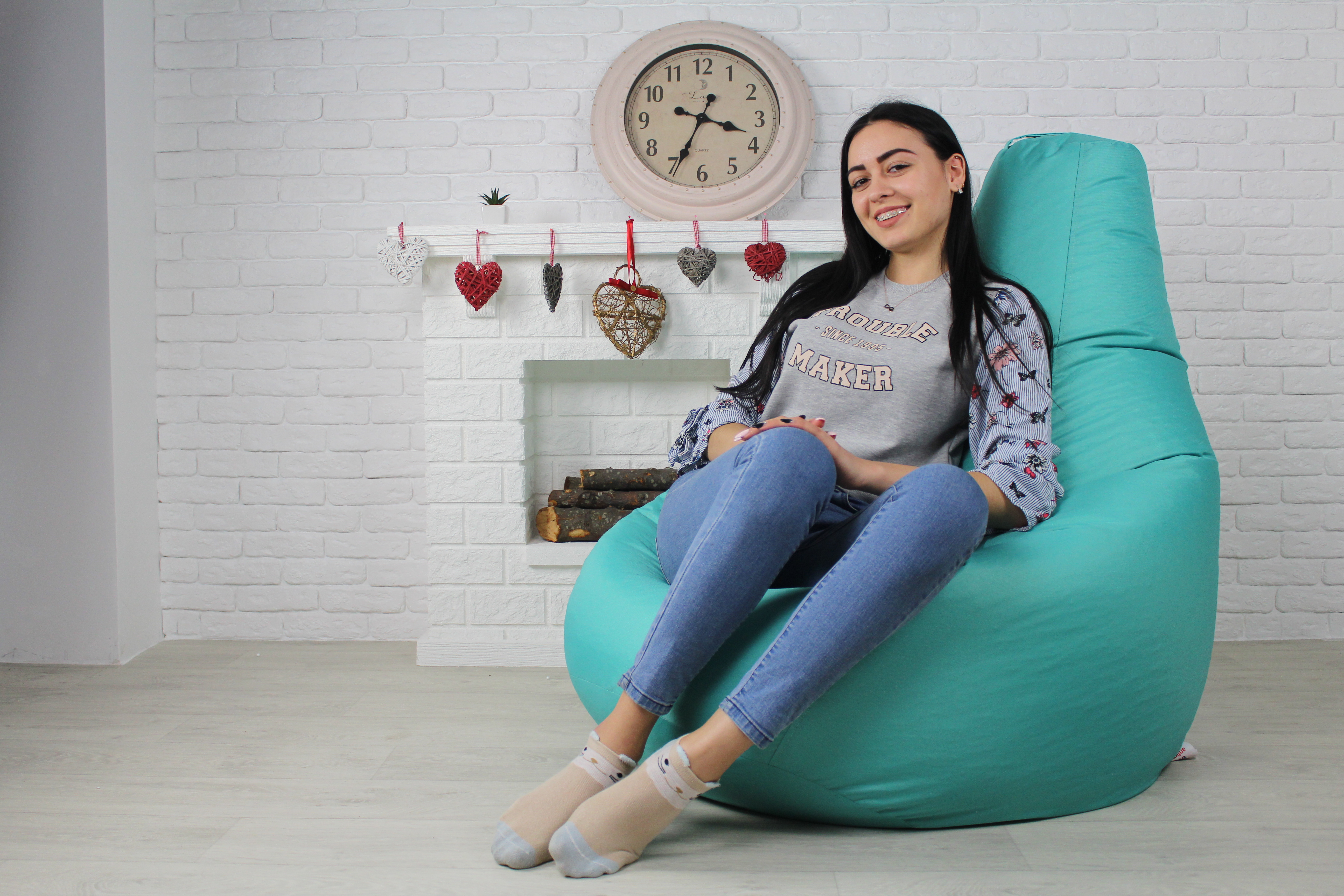 

Кресло-мешок Frameless Furniture Груша XXL 110x150 Оксфорд 600 Бирюзовое -256 (BM-1165)
