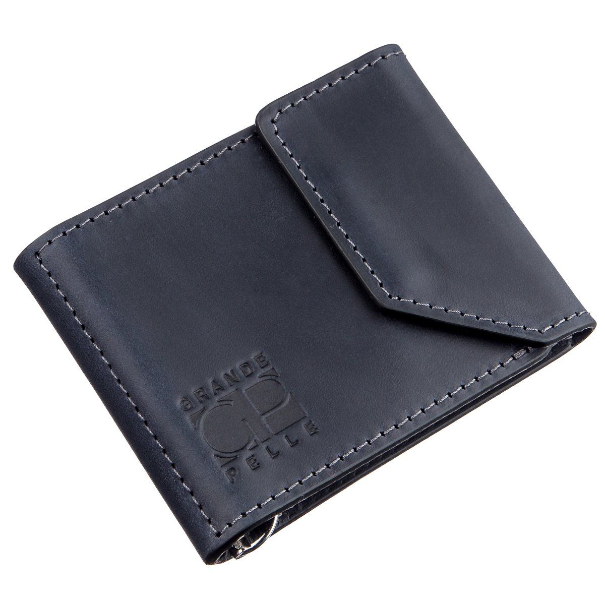 

Кожаный зажим для денег Grande Pelle leather-11202 Синий