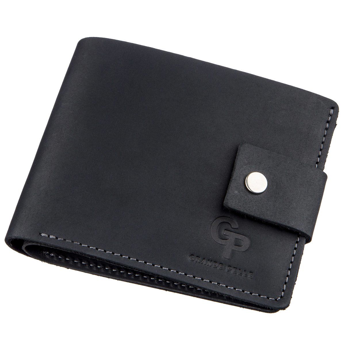 

Кожаный мужской кошелек Grande Pelle leather-11228 Черный