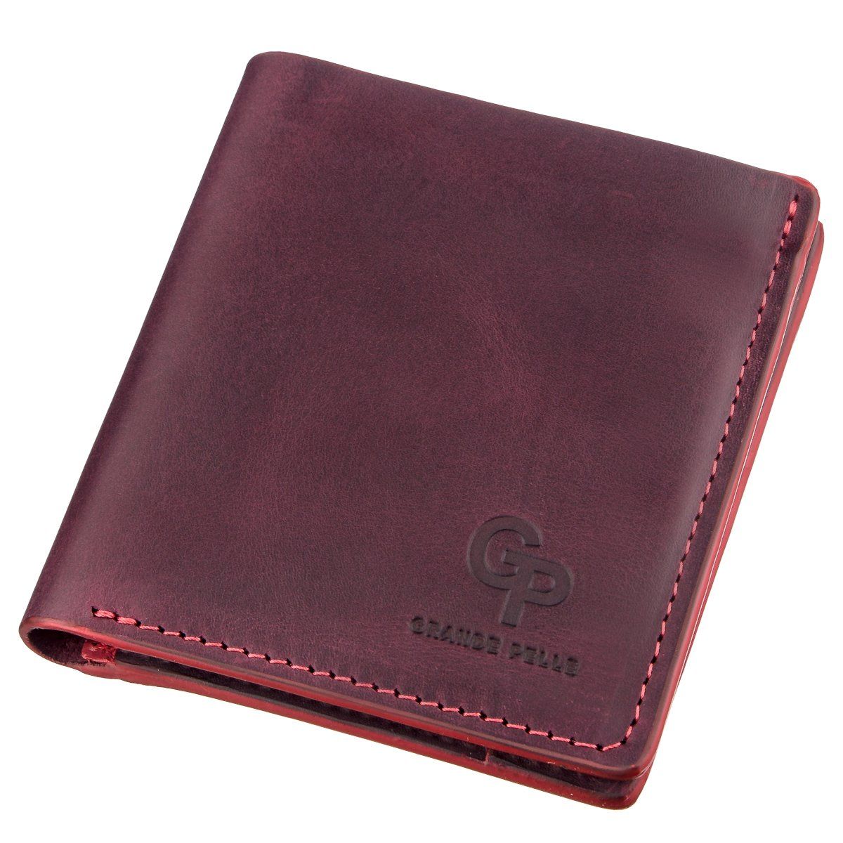 

Кожаный мужской кошелек Grande Pelle leather-11225 Бордовый