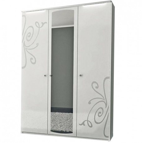 

Шкаф MiroMark Богема 3Дз 139х212,5х63 белый глянец