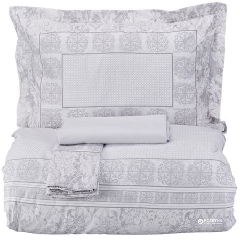 

Комплект постельного белья Karaca Home Ранфорс Quatre Silver 200x220