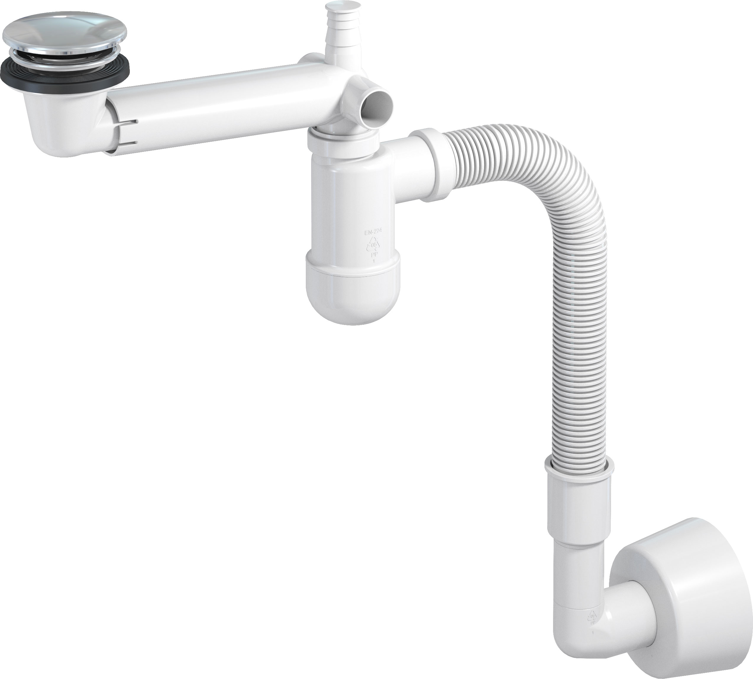 

Сифон для раковины PREVEX Preloc клик-клак со сливной гофрой 32/40 мм (PR3-C4NF3-001)