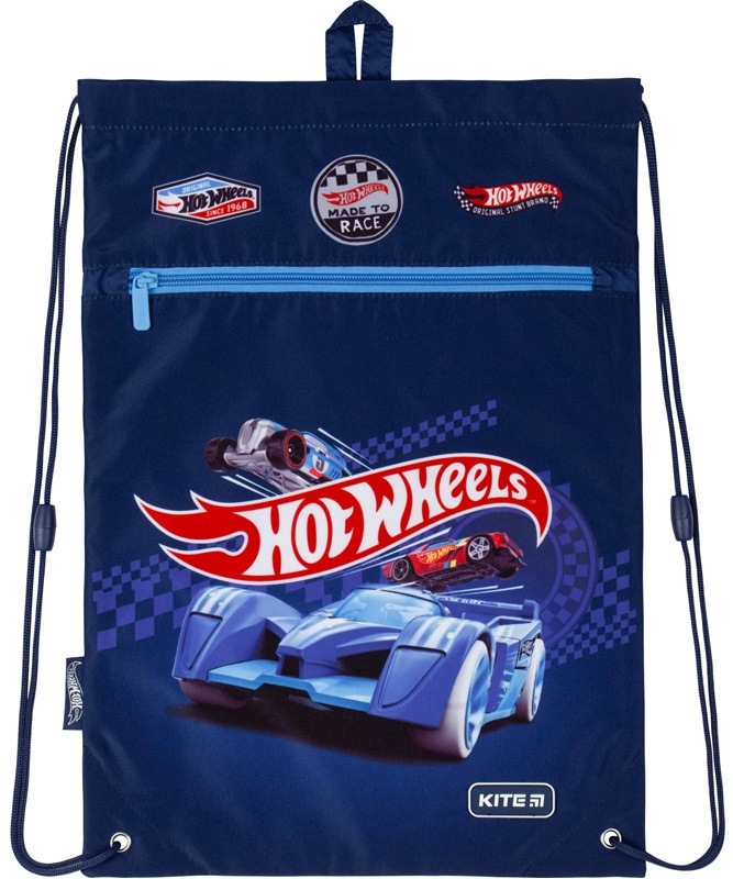 

Сумка для обуви с карманом Kite Education Hot Wheels 46x33 см Темно-синяя (HW20-601M-2)
