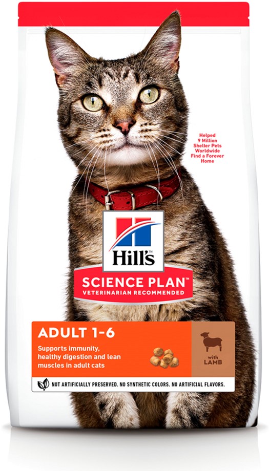 

Сухой корм для кошек Hill's Science Plan Feline Adult Lamb с ягненком - 10 кг (604175) (52742024394)