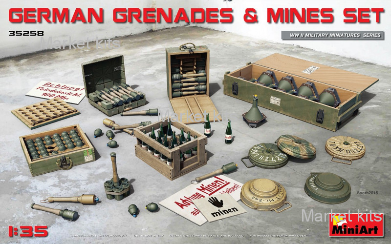 

Набор немецких гранат и мин 1:35 MINIART (MA35258)