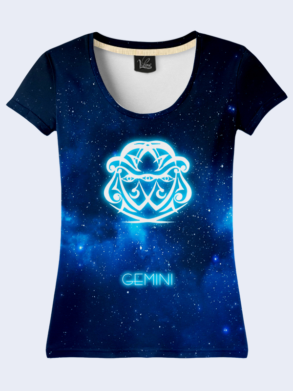 

Женская футболка Gemini zodiak (2363) Vilno XS (42) Разноцветный 000054411