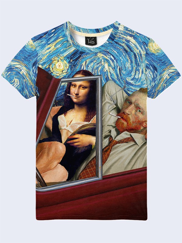 

Мужская футболка Mona Lisa and Van Gogh (1945) Vilno M Разноцветный 000054747