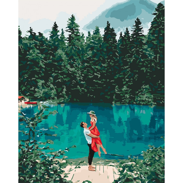 

Картина по номерам. "Побачення біля озера" 40*50см (КНО2271)