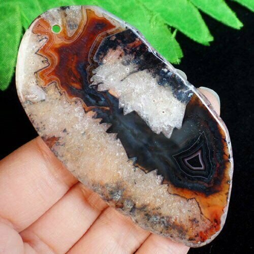 

Подвеска с камнем друзовый агат J42143