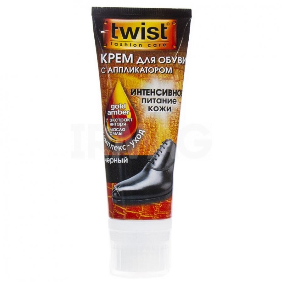 

Крем - блеск для обуви из гладкой кожи черный в тубе с губкой Casual Care Twist 75 мл