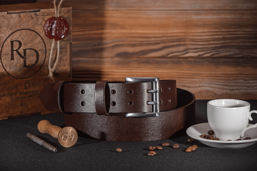 

Ремeнь кожаный Rd Mod10k Коричневый 130 см + аппретура