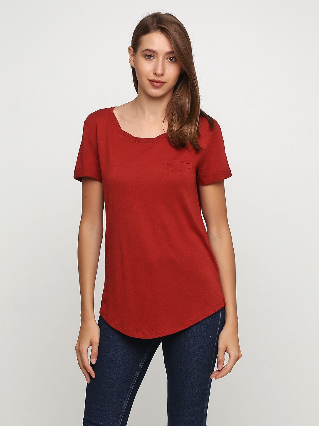 

Футболка H&M 0189955  Терракотовая, Футболка H&M 0189955 XS Терракотовая