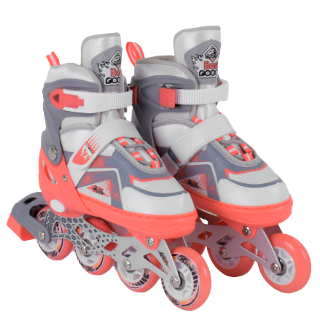 

Ролики детские для девочки размер 30-33 Best Roller 1077-S Коралловые (98930)