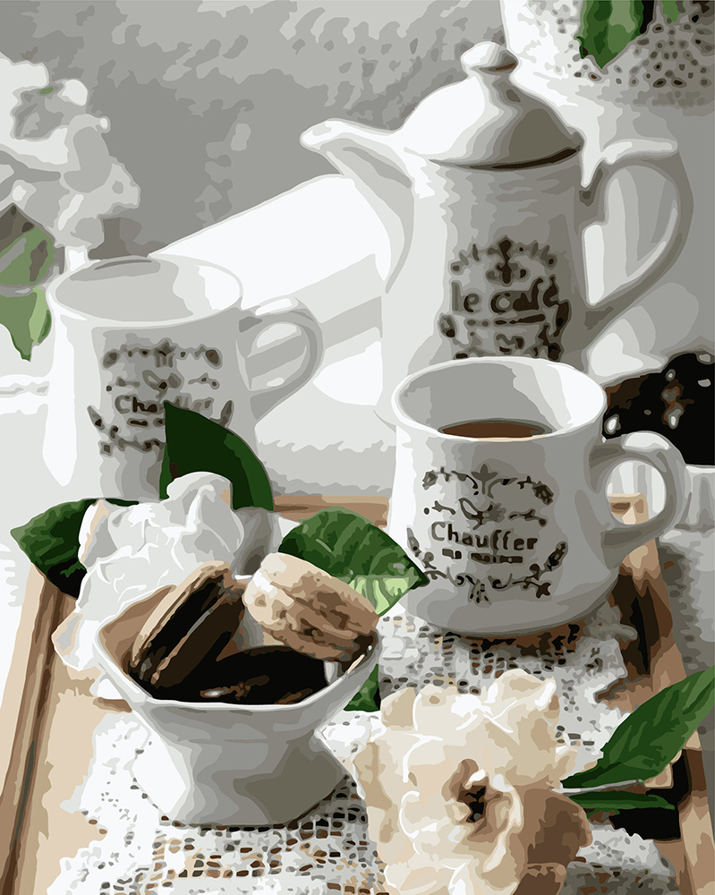 

Картина по номерам Идейка Кофе с макарунами, 40 х 50 см (KH5588)