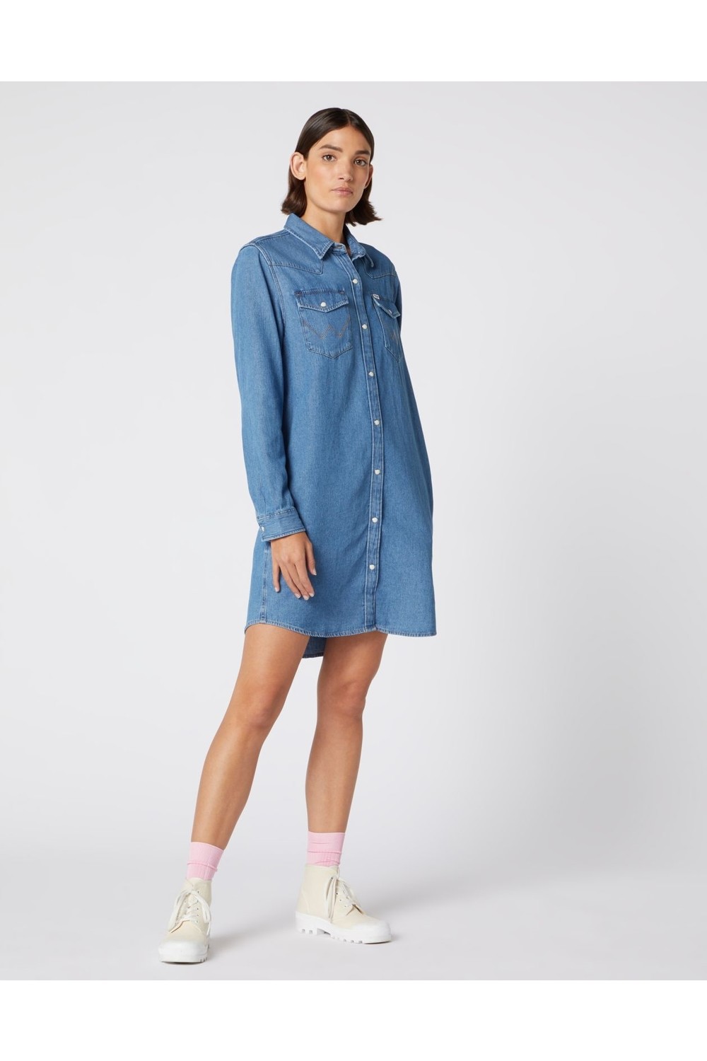 

Платье джинсовое Wrangler Dress-Shirt Regular Fit Голубой XS-00