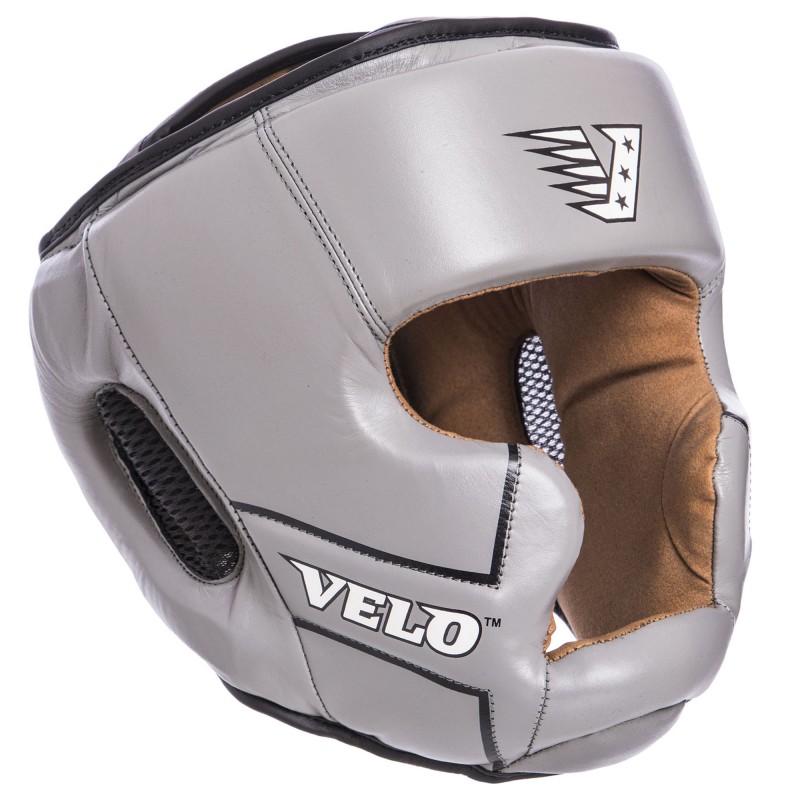 

Шлем боксерский Velo с полной защитой кожаный, код: VL-2219-S52