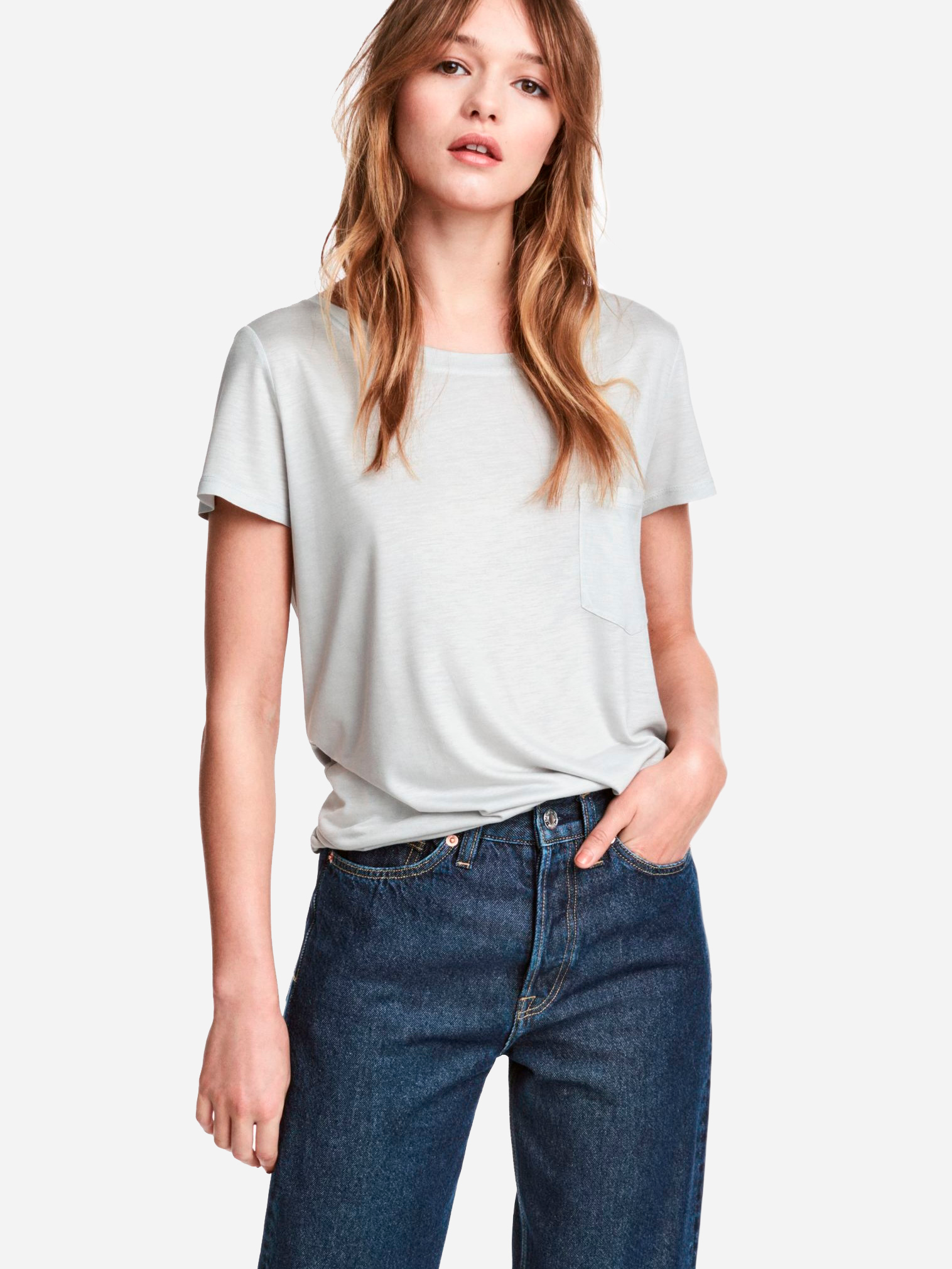 

Футболка H&M 060215337 S Светло-серая