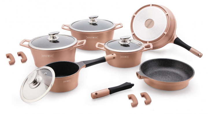 

Набор кастрюль Royalty Line RL-ES1014 M 14шт Copper
