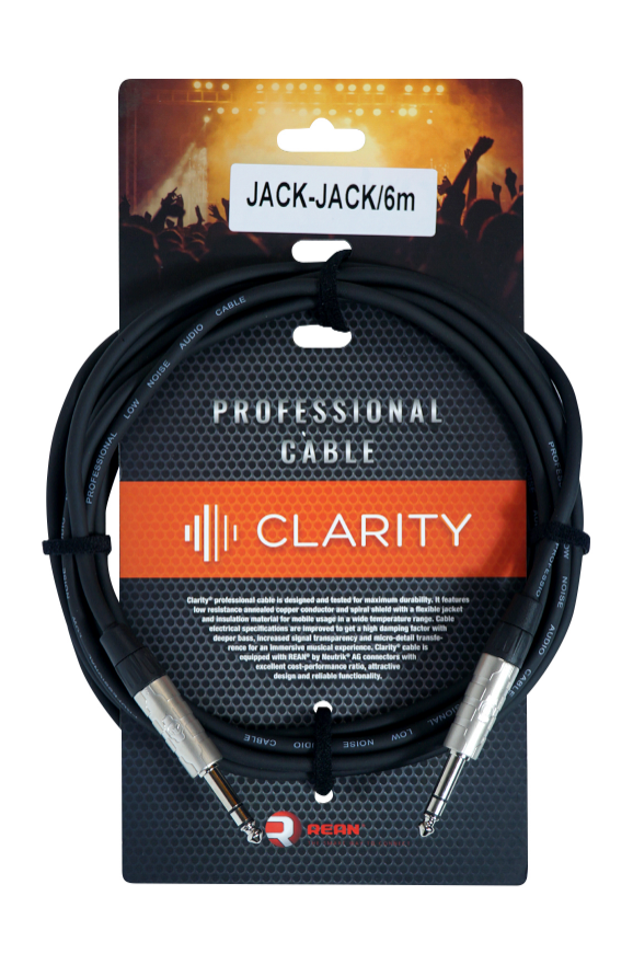 

Симметричный кабель Clarity JACK-JACK/6m
