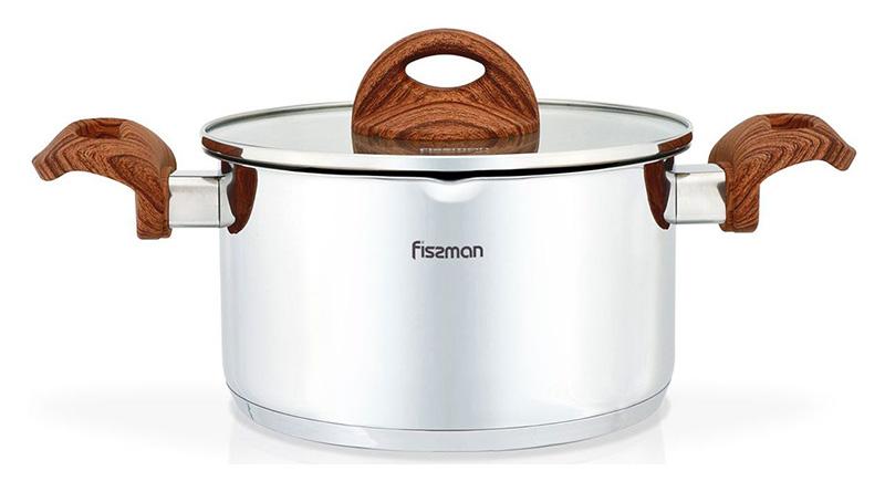 

Кастрюля Fissman Altea 2.5л с мерной шкалой и крышкой-дуршлаг