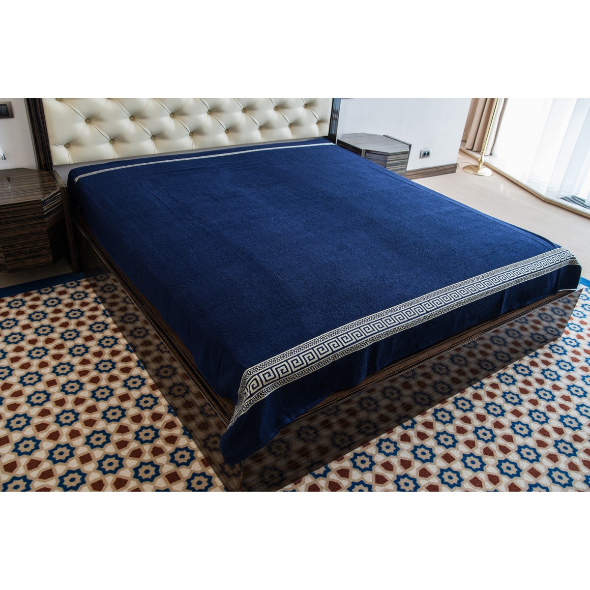 

Простынь "hanibaba" хлопок махра grek lacivert Синий 160х220