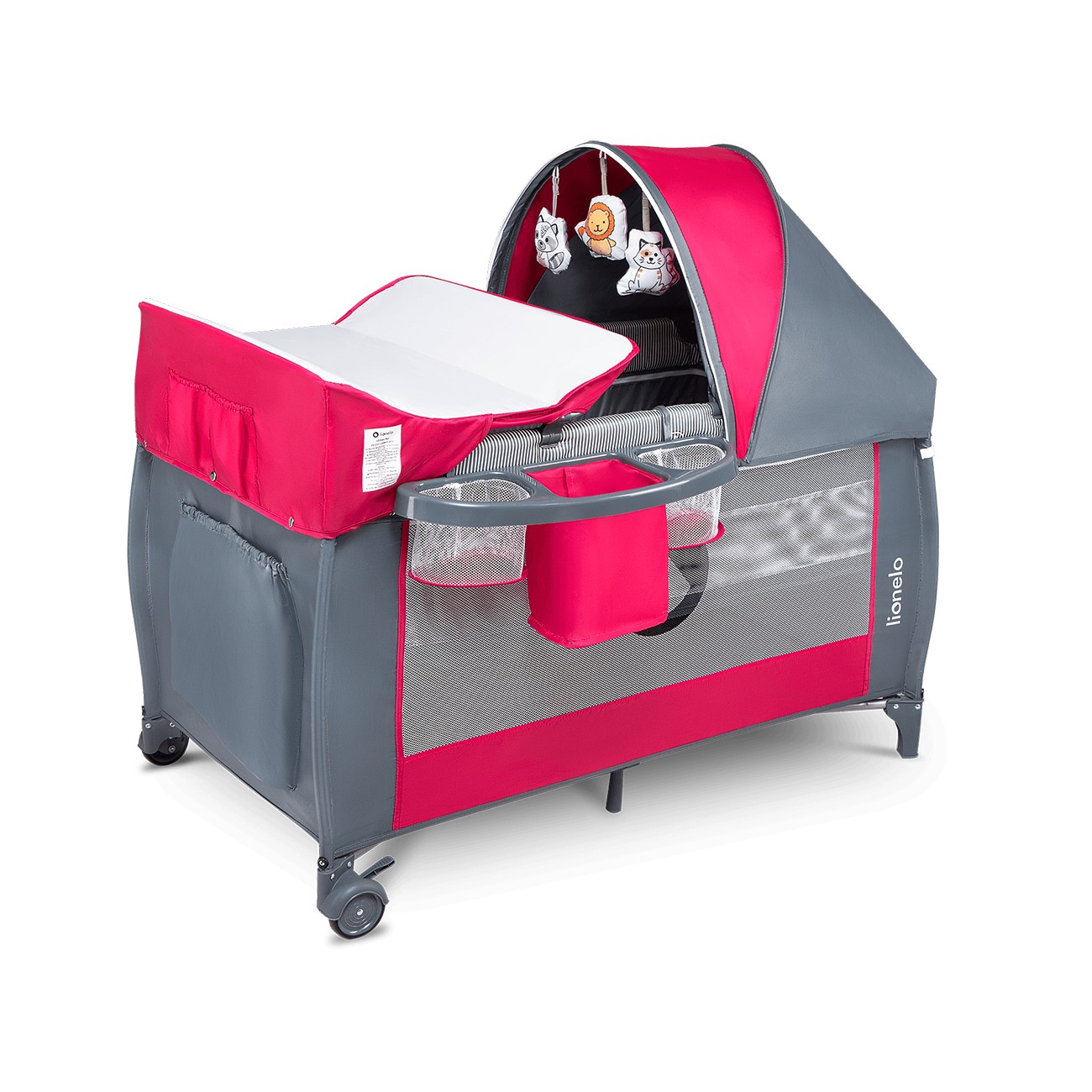 

Кроватка-манеж SVEN PLUS PINK ROSE Lionelo 125х65х77 см 000148582