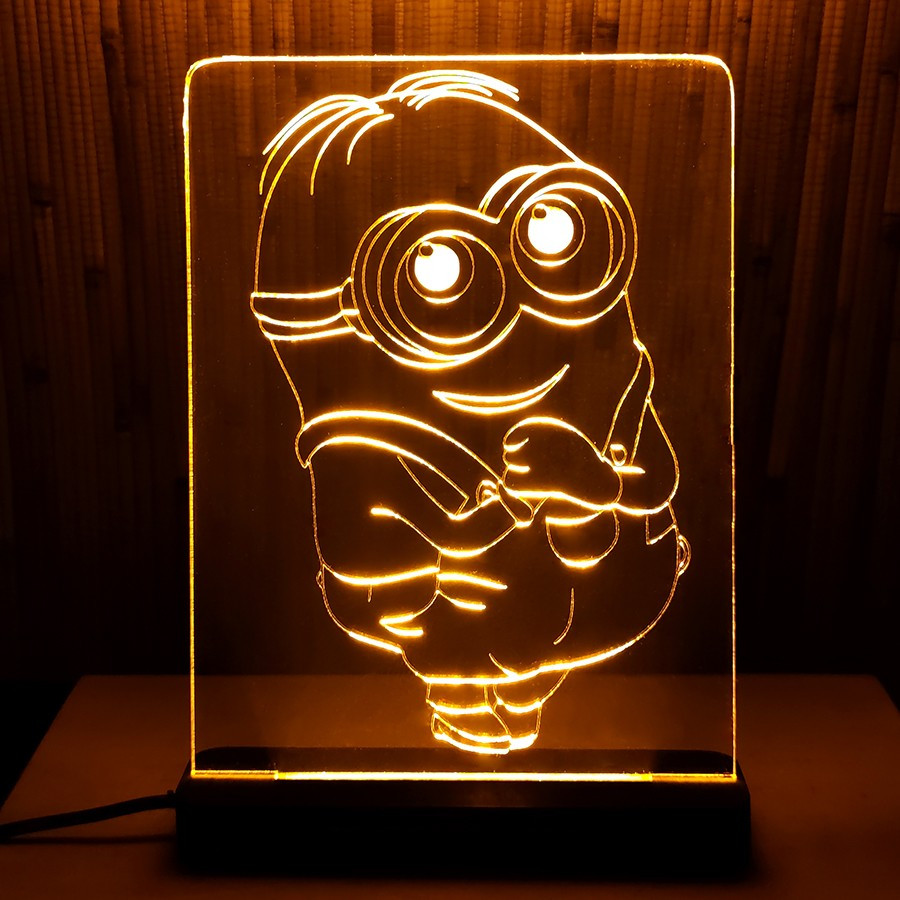 

Ночник-светильник 3d Миньон (Minion) желтый AVA-042