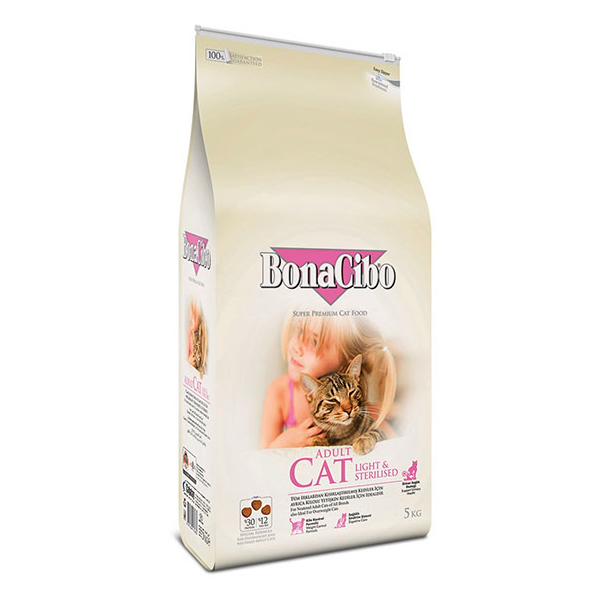 

Сухой корм для кошек BonaCibo Adult Cat Light&Sterilized для взрослых стерилизованных котов с лишним весом 2 кг