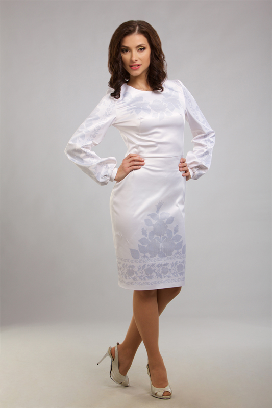 

Заготовка жіночої сукні – вишиванки для вишивки бісером і нитками Барвиста Вишиванка Весільні пари (ПЛ044дБнннн)