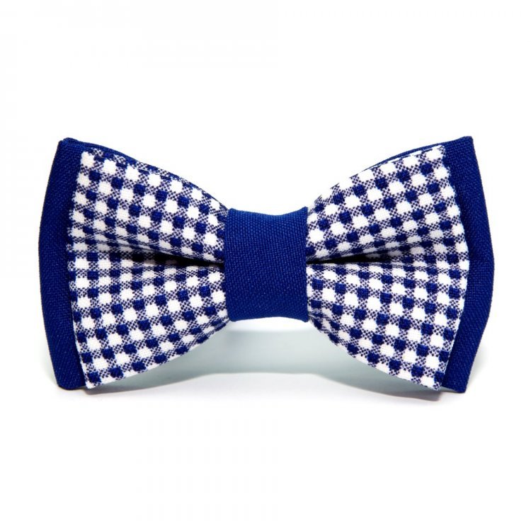 

Детский галстук бабочка Gofin 5,5х9 см Бело-Синий 000064474