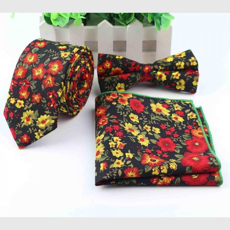 

Мужской набор (галстук,платок,бабочка) Handmade 6х143 см 000064384
