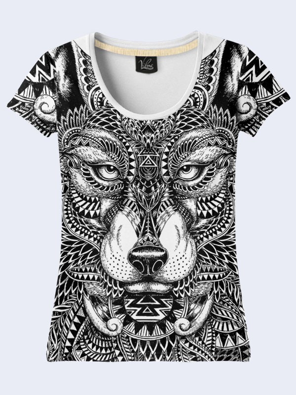 

Женская футболка Wolf doodle (2440) Vilno M (46) Разноцветный 000055139