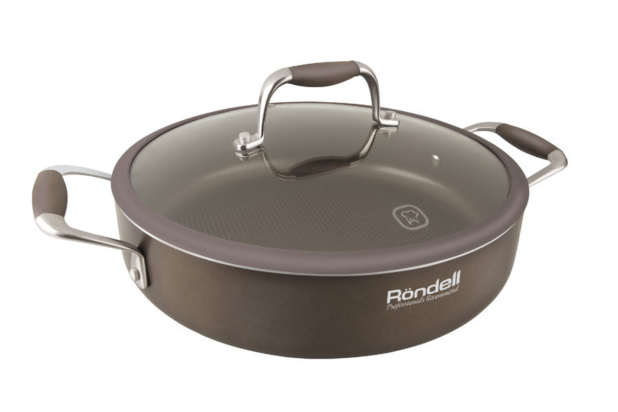 

Сотейник Mocco с крышкой 26см штампованный алюминий RONDELL RDA-282